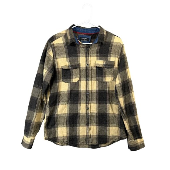 Ocean Current Other - Ocean Current Mens Flannel Size M Black/Yellow Plaid Cotton Button Up GUC